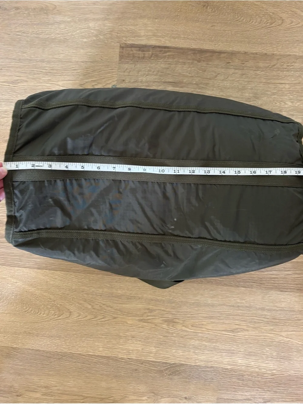 Lesportsac Olive Green Nylon Duffel Bag with Shoulder Strap